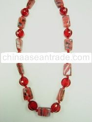 B020-Fabulous Red Stoned Necklace