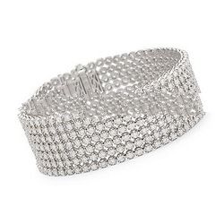 Diamond Bracelet In 18kt White Gold. 7 1 / 4". 12 ct. t. w.