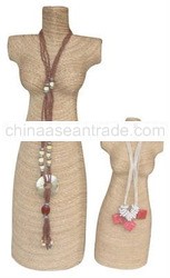 Wooden necklace display