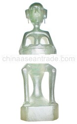 Acacia Wood Carving of Women Gathering Rice