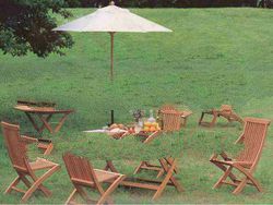 Garden table chairs set