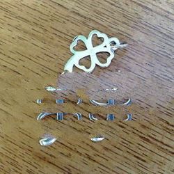 925 Sterling Silver Clover Connector 4 Petals