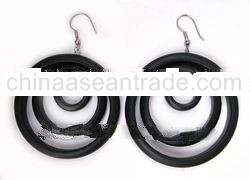 Balinese Painted Wooden Earring