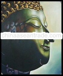 Budha Faces closeup painting
