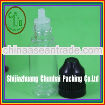 factory 10ml pet plastic dropper bottles with black cap