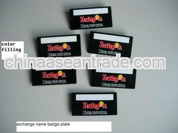 factory custom window metal name badge