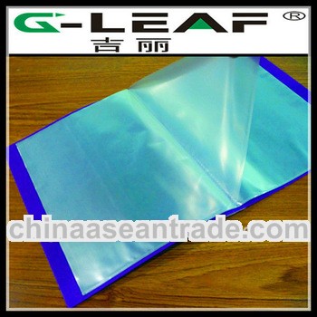 fancy fluorescent plastic PP 10 pockets clear book