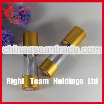 fancy gold airless cream bottle 1oz/30ml for cosmetic wholesale