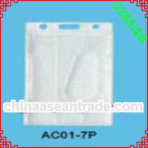 fancy vertical pvc convention promotional transparent factory price badge holders