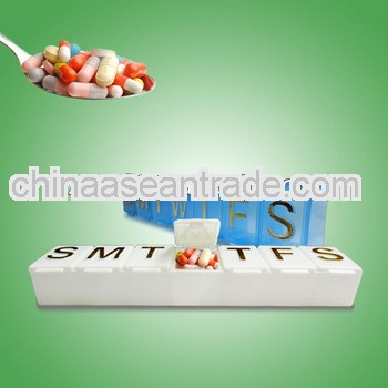 fancy weekly pill box with braille mark