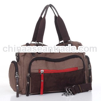 fashion Weekender canvas and leather tote Bag