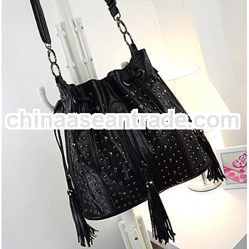 fashion handbags designer women pu leather handbags cool fashion skull tassel shoulder bag SY280