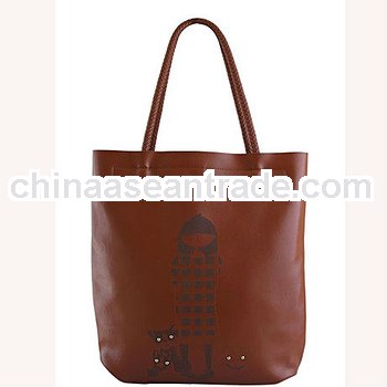 fashion handbags imitation good quality leather handbags people priting leather bag EMG2624