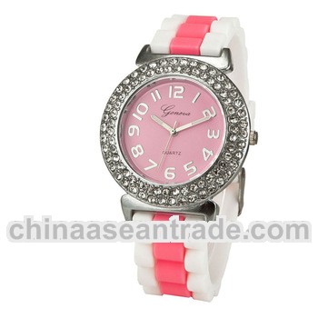 fashion japan movt quartz watch ladies Silicone Geneva Watch