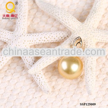 fashion jewelry South Sea Gold pearl pendant necklace 18k gold south sea gold pearl