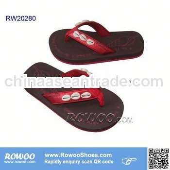 fashion kids nude Brown EVA beach slippers