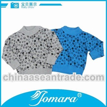 fashion printing pattern kids cotton knitting sweater