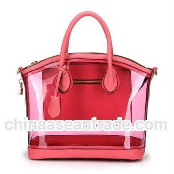 fashion trendy fancy handbag, pu PVC handbag