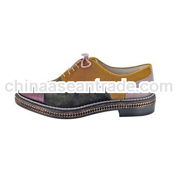 fashion woman match material leather shoes