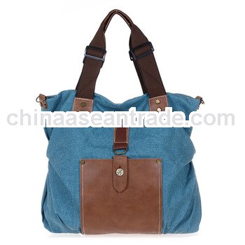 fashon waxed canvas ladies bags for shopping