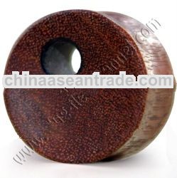 Organic Flesh Tunnel, Plug, Expander from Horn, Bone, Wood, Resin