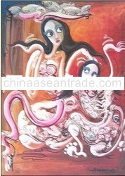 painting-Dua Wanita