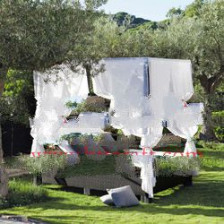 poly rattan sun lounger