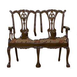 Mahogany Medium Chippendale Chair 2 Seater