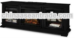 Hudson black Electric fireplace real flame realflame