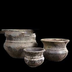 AQK sanblast antique planter- sanblast outdoor pot