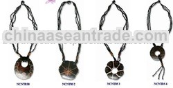 Carved Coconut Jewelery Necklaces