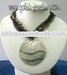 Bead Necklace, Mother pearl, Shell Jewellery