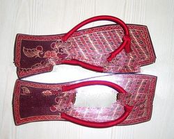 Wooden Batik Sandals