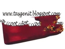 BEADED Handbags Red Clutch Bags (CODE 691)