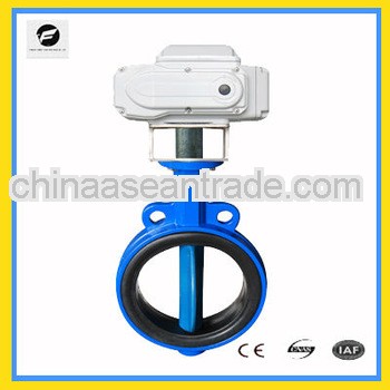 flanged end butterfly valve with PVC stainless steel 220v 110v 24v