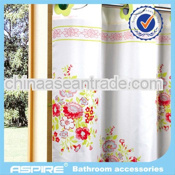 flower polyster shower curtain