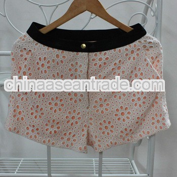 flowers embroider lace lace shorts for girls