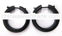 Balinese Painted Wooden Earring