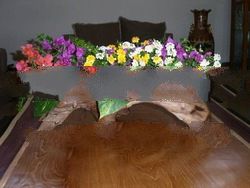 wooden ikebana tray