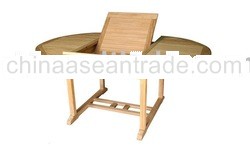OVAL TABLE WOODEN RAIL WITH LOCKING