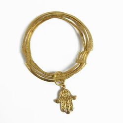 brass bangle with fatima hand Y.738b
