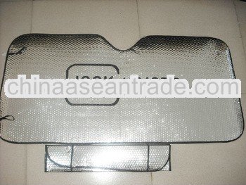 foldable EPE BUBBLE car front sun shade with silk screen printing