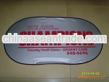 foldable silver polyester back car sun shades