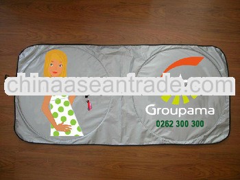 folding double ring/Double circle front car sun shade