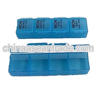 food grade healthy pp plastic 4-grid pill boxes
