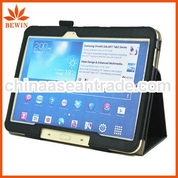 for Samsung GALAXY Tab 3 10.1 P5200 leather case with back stand