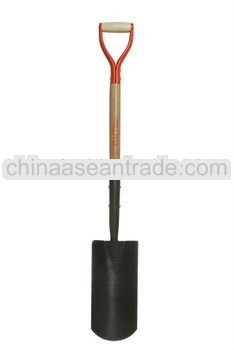 forged solid back ditch spade