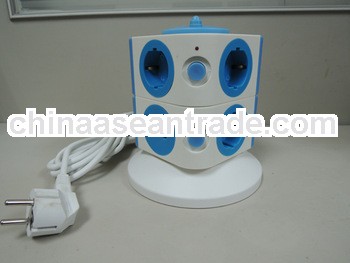 french style 4 way extension socket with switch and usb charger