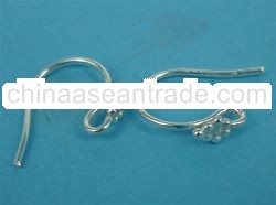 EWFMN44 - 925 Sterling Silver French Ear Hooks with Fancy Cluster Top