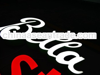 front-lit LED metal box raised letter signage